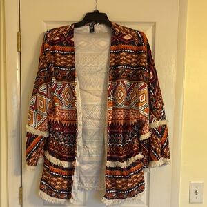 Multicolor Geometric Patterned Women's Sweater